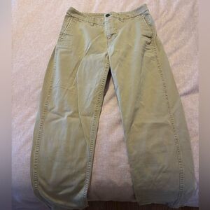 J. Crew Wide-Leg Chino Pants in Tan